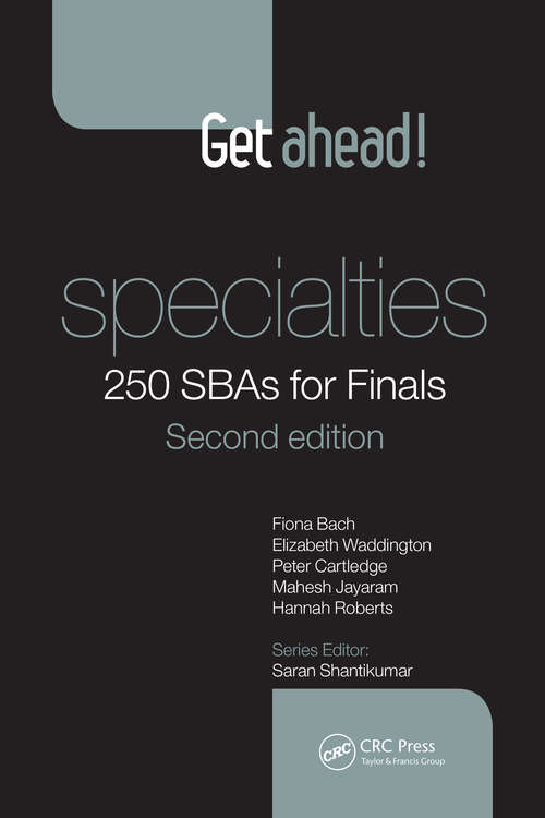 Book cover of Get ahead! Specialties: 250 SBAs for Finals (Get ahead!)