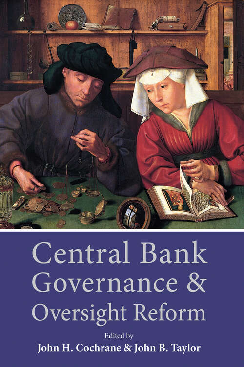 Book cover of Central Bank Governance and Oversight Reform