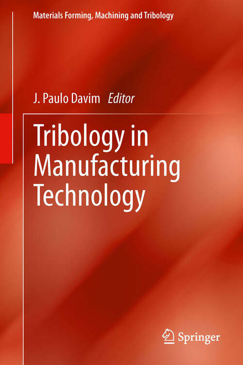 Book cover of Tribology in Manufacturing Technology