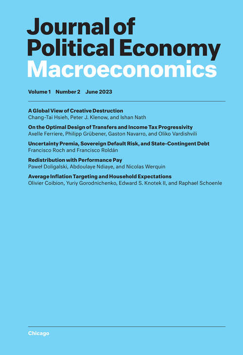 Book cover of Journal of Political Economy Macroeconomics, volume 1 number 2 (June 2023)