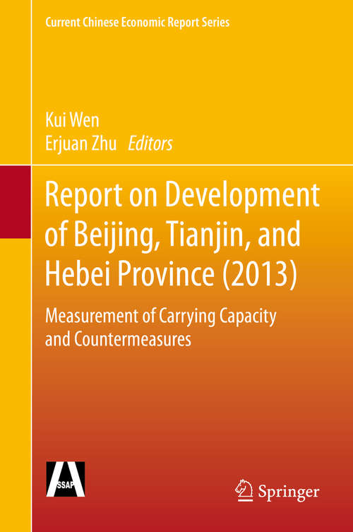 Book cover of Report on Development of Beijing, Tianjin, and Hebei Province