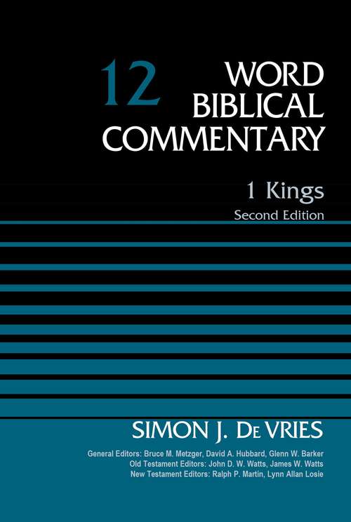 Book cover of 1 Kings (Second Edition) (Second Edition) (Word Biblical Commentary #12)