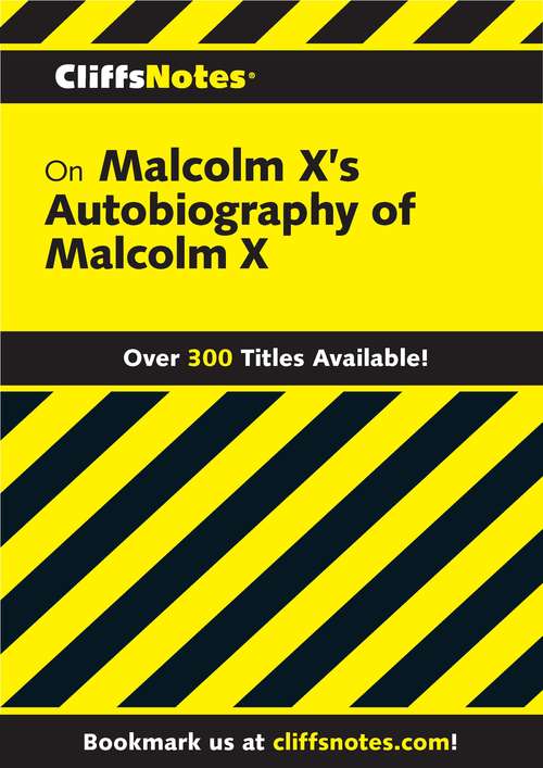 Book cover of CliffsNotes on Malcolm X's The Autobiography of Malcolm X