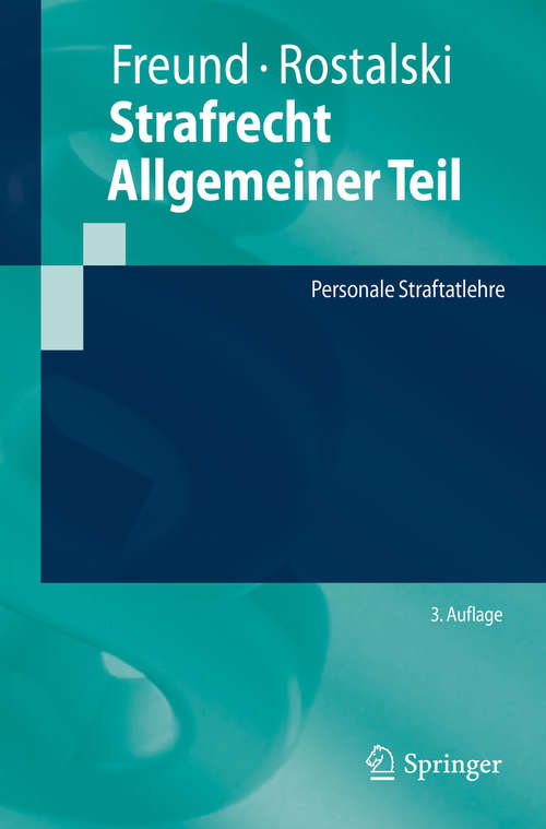 Book cover of Strafrecht Allgemeiner Teil: Personale Straftatlehre (3. Aufl. 2019) (Springer-Lehrbuch)