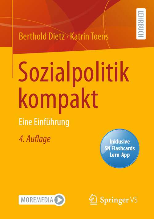 Book cover of Sozialpolitik kompakt: Eine Einführung (4. Aufl. 2022)