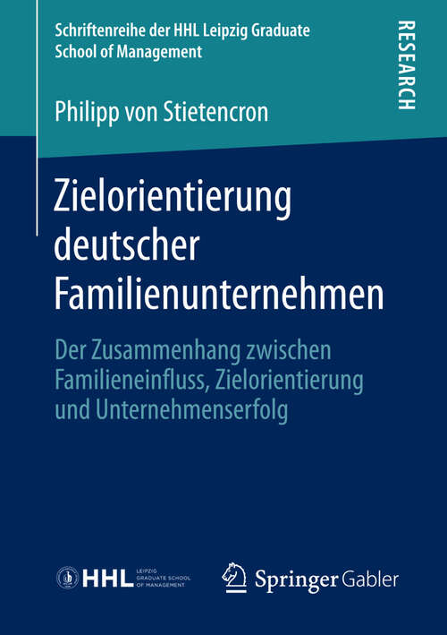 Book cover of Zielorientierung deutscher Familienunternehmen