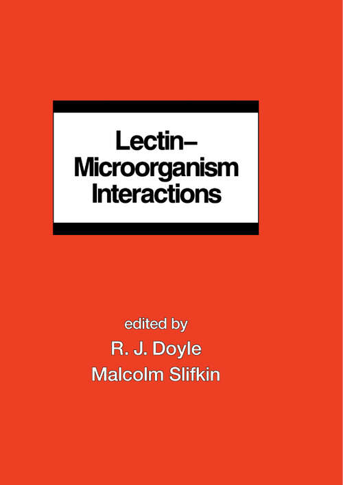 Book cover of Lectin-Microorganism Interactions