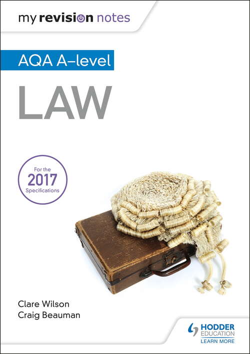Book cover of My Revision Notes: AQA A-level Law