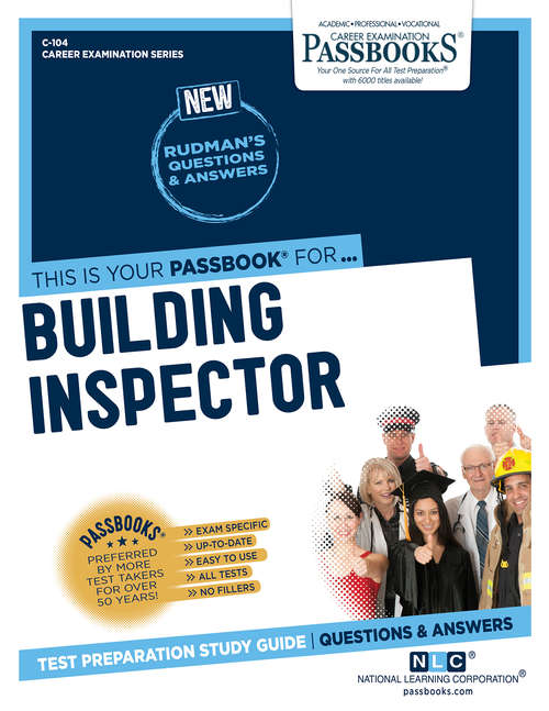 Book cover of Building Inspector: Passbooks Study Guide (Career Examination Series: C-2113)