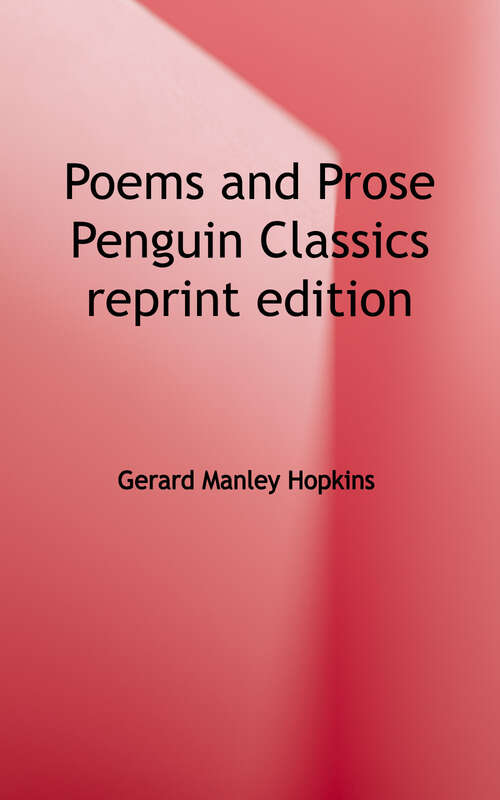 Book cover of Poems and Prose