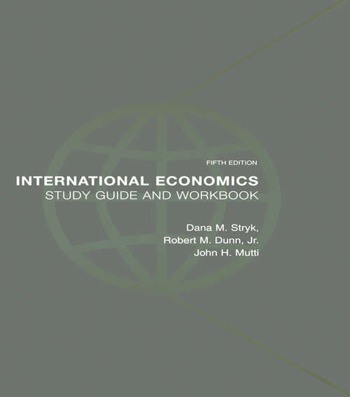Book cover of International Economics Study Guide and Workbook (5)