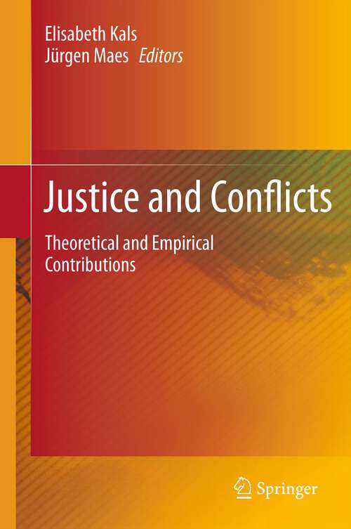 Book cover of Justice and Conflicts