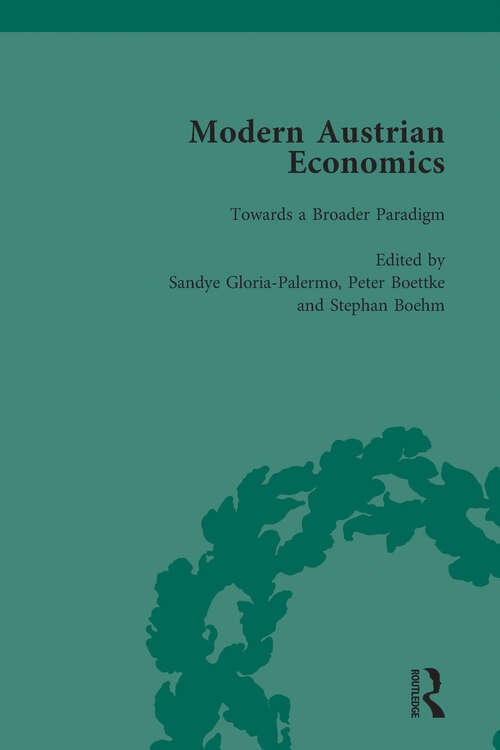 Book cover of Modern Austrian Economics Vol 3