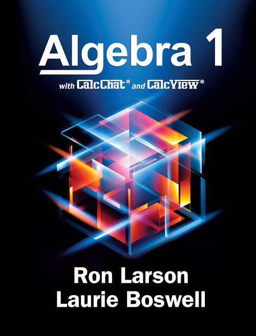 Book cover of Algebra 1 with CalcChat® and CalcView®