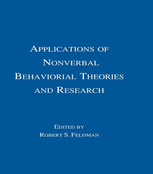 Book cover of Applications of Nonverbal Behavioral Theories and Research