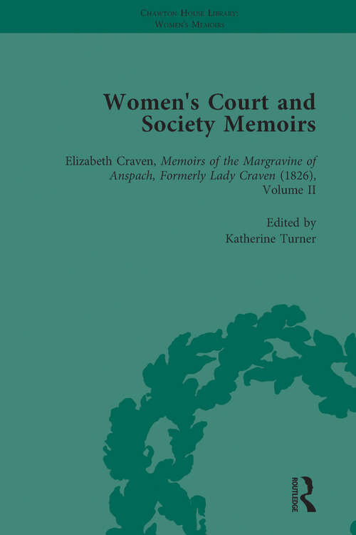 Book cover of Women's Court and Society Memoirs, Part II vol 9