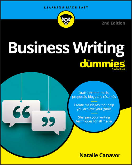 Book cover of Business Writing For Dummies