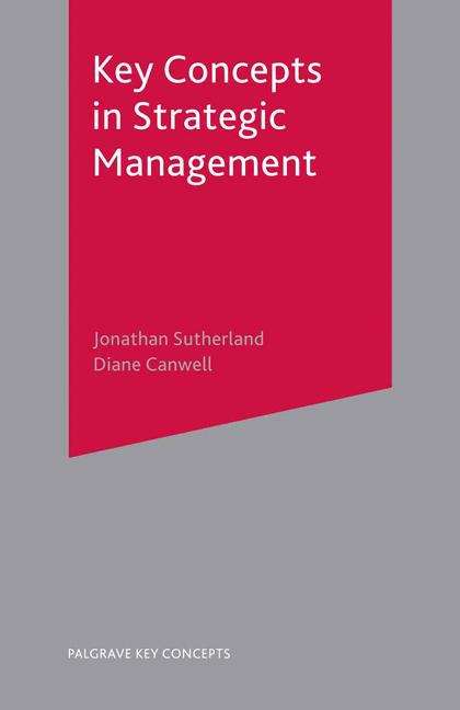 Book cover of Key Concepts in Strategic Management