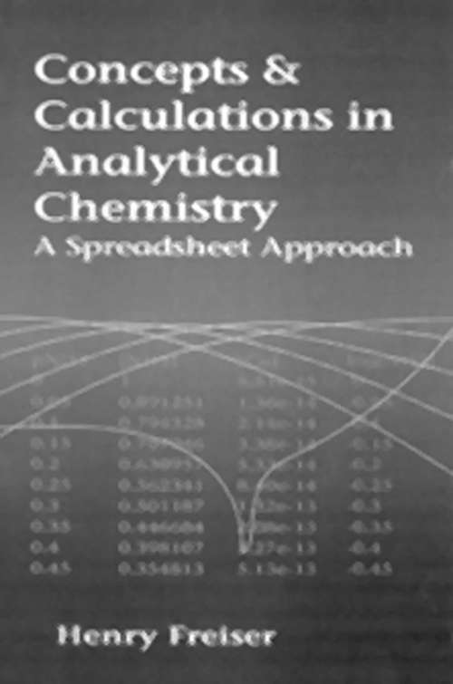 Book cover of Concepts & Calculations in Analytical Chemistry, Featuring the Use of Excel (1)