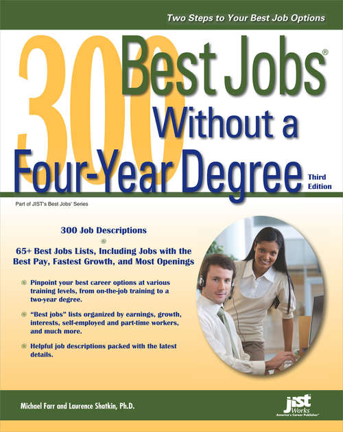 Book cover of 300 Best Jobs Without a Four-Year Degree