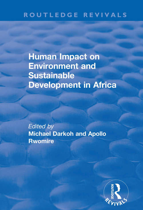 Book cover of Human Impact on Environment and Sustainable Development in Africa (Contemporary Perspectives On Developing Societies Ser.)