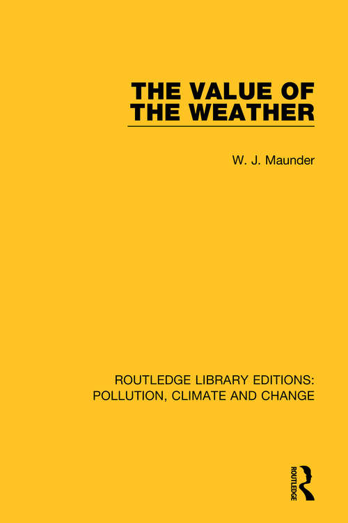 Book cover of The Value of the Weather