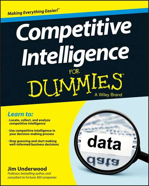 Book cover of Competitive Intelligence For Dummies