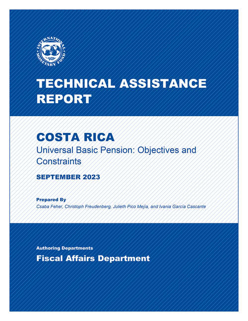 Book cover of Costa Rica: Technical Assistance Report-Universal Basic Pension: Objectives and Constraints