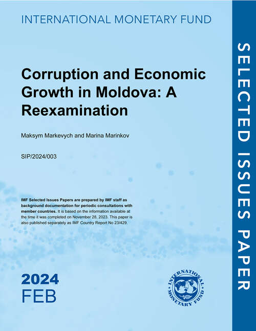 Book cover of Corruption and Economic Growth in Moldova: A Reexamination (Selected Issues Papers)