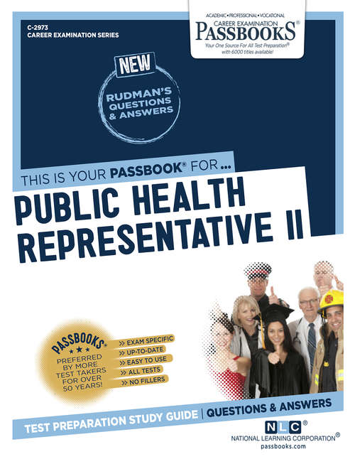 Book cover of Public Health Representative II: Passbooks Study Guide (Career Examination Series: C-2973)