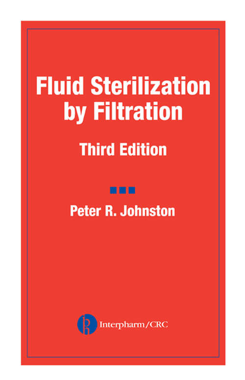 Book cover of Fluid Sterilization by Filtration (3)