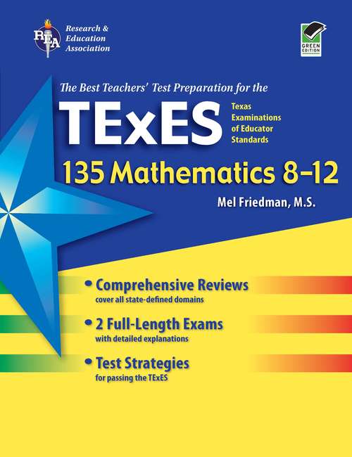 Book cover of Texas TExES 135 Mathematics 8-12