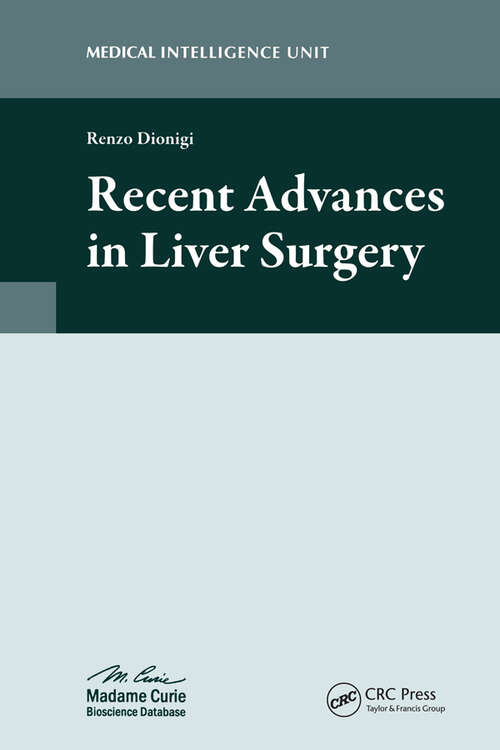 Book cover of Recent Advances in Liver Surgery