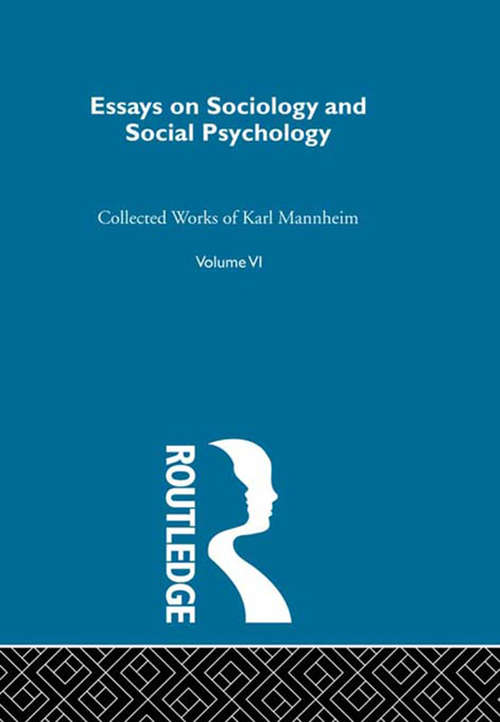 Book cover of Essays Soc & Social Psych  V 6
