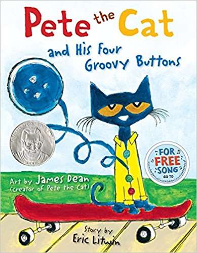 Book cover of Pete The Cat And His Four Groovy Buttons