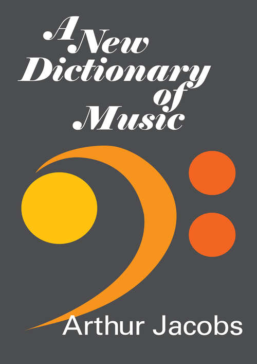 Book cover of A New Dictionary of Music