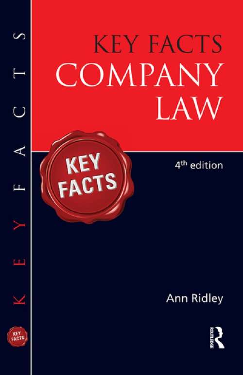 Book cover of Key Facts Company Law (4) (Key Facts)