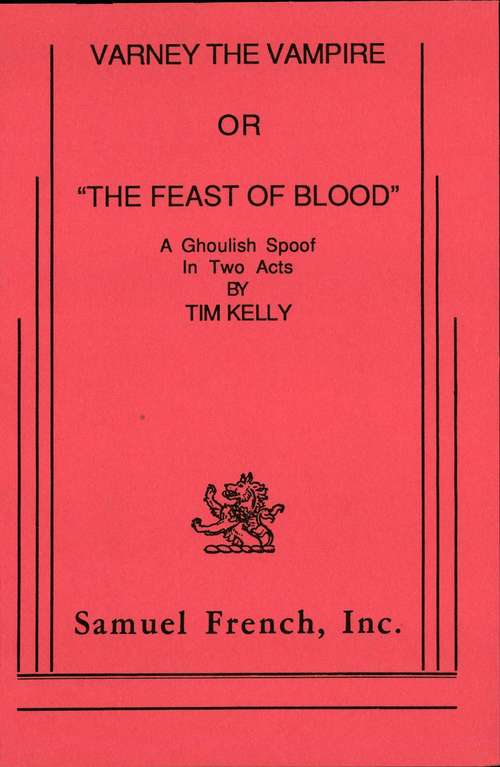 Book cover of Varney the Vampire or the Feast of Blood