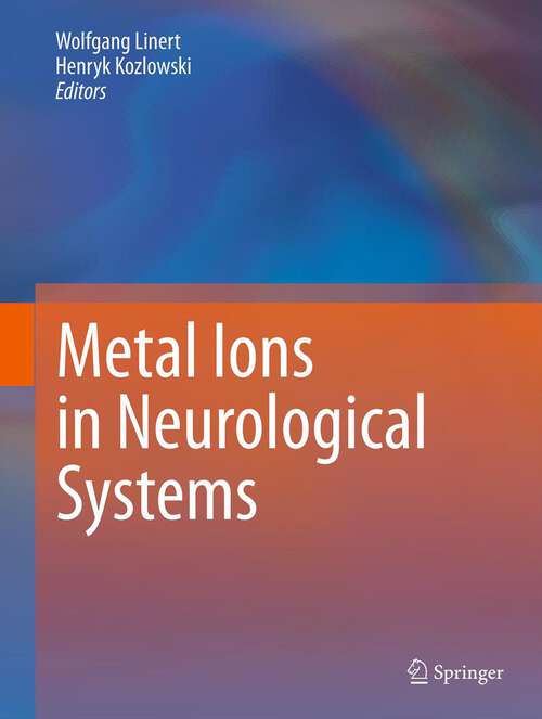 Book cover of Metal Ions in Neurological Systems