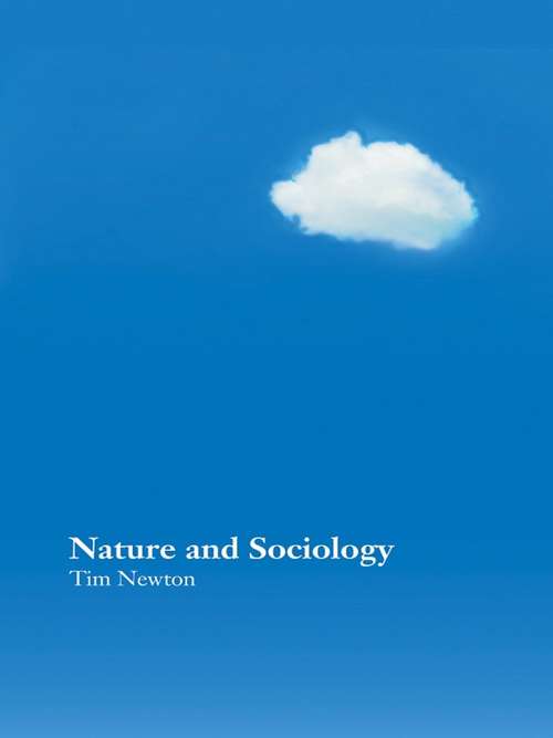 Book cover of Nature and Sociology