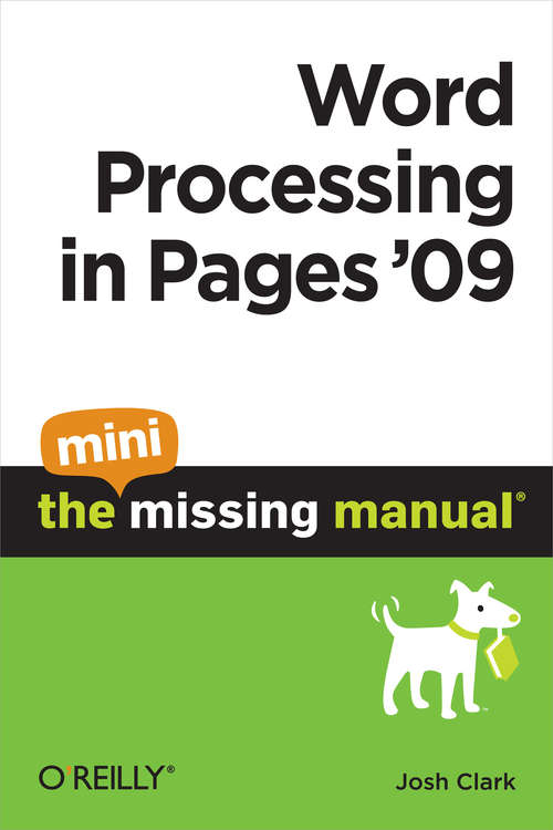 Book cover of Word Processing in Pages '09: The Mini Missing Manual