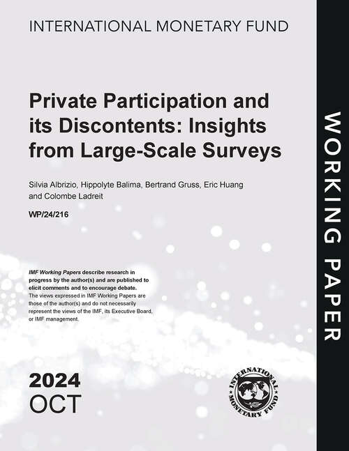 Book cover of Private Participation and its Discontents: Insights from Large-Scale Surveys