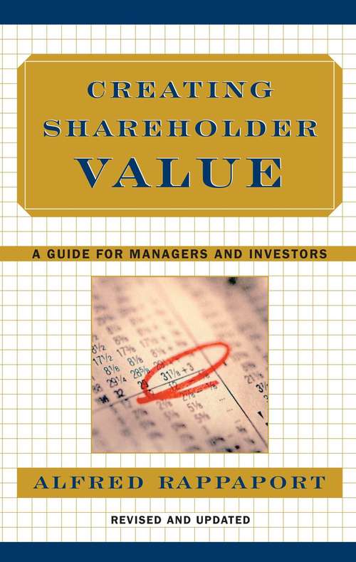 Book cover of Creating Shareholder Value