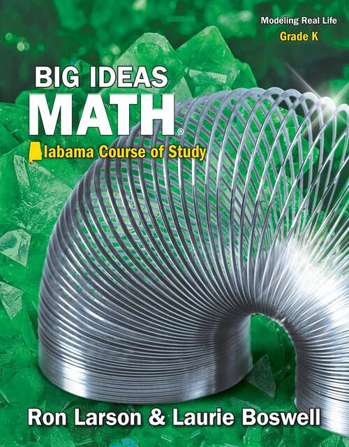 Book cover of Big Ideas Math Alabama 2022 Grade K