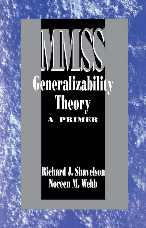 Book cover of Generalizability Theory: A Primer