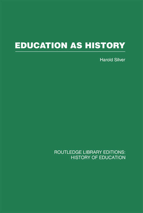 Book cover of Education as History