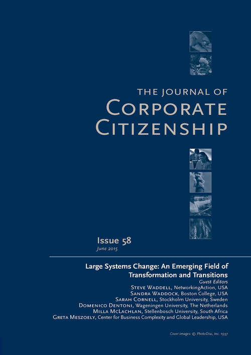 Book cover of Large Systems Change: A Special Theme Issue of The Journal of Corporate Citizenship (Issue 58)