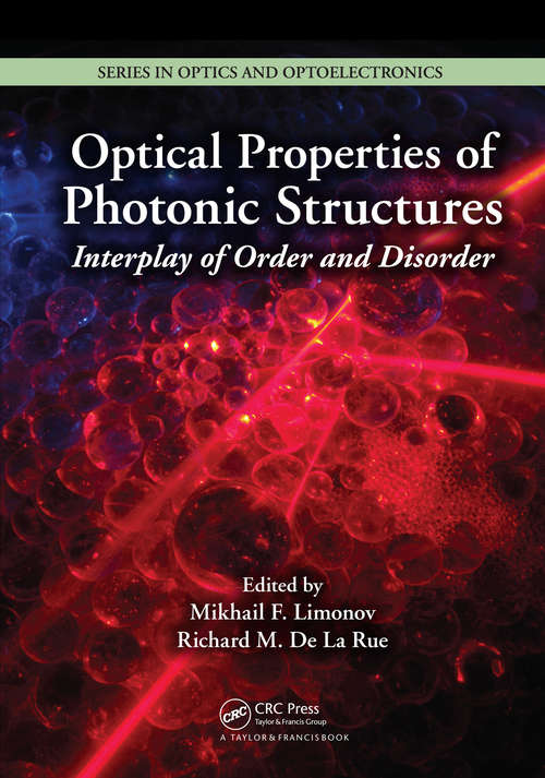 Book cover of Optical Properties of Photonic Structures: Interplay of Order and Disorder (1)