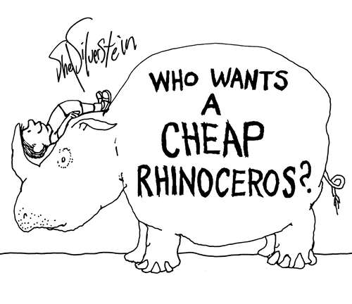 Book cover of Who Wants a Cheap Rhinoceros?