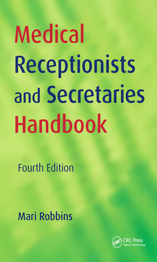 Book cover of Medical Receptionists and Secretaries Handbook (4)